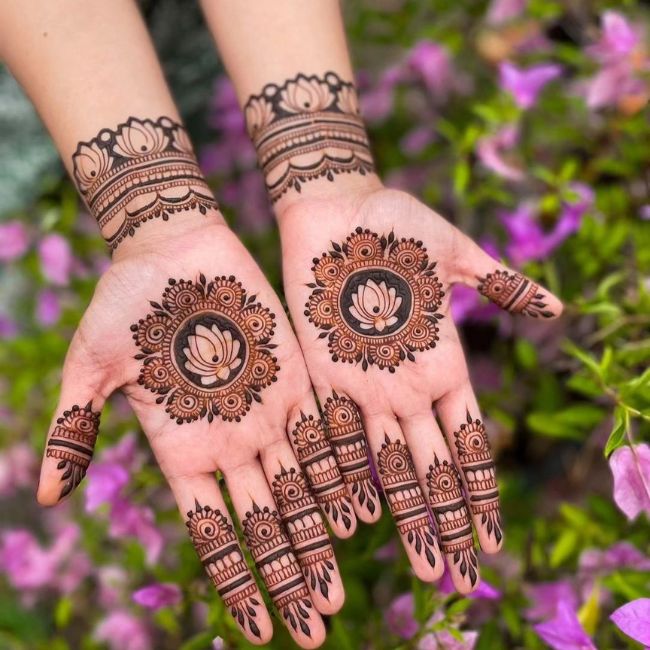 Haryali Teej mehendi Design